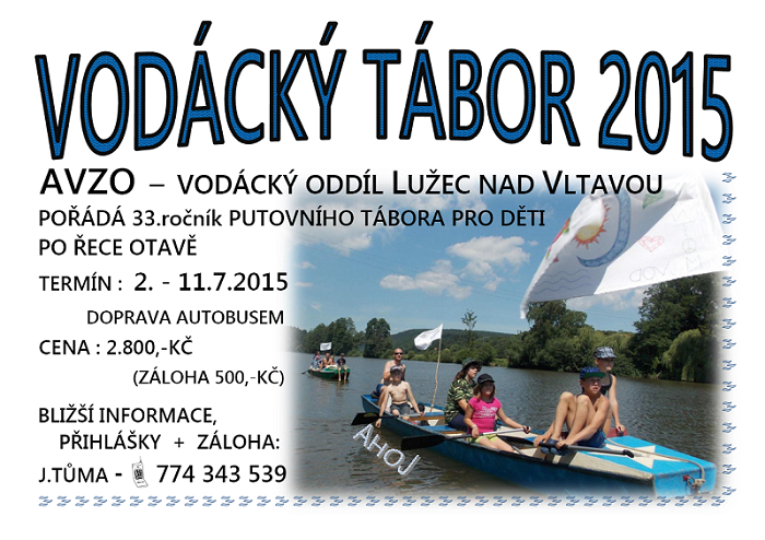 Vodácký tábor - Otava 2015